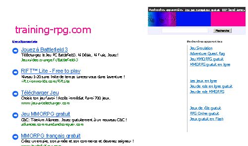 Capture d'�cran du jeu web training-RPG