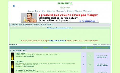 Capture d'�cran du jeu web Elementia.