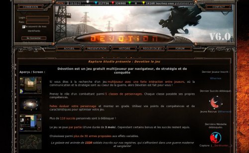 Capture d'�cran du jeu web D&eacute;votion