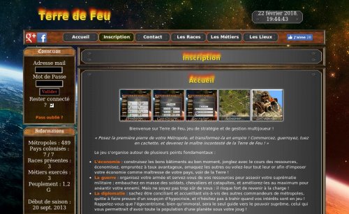 Jeu en ligne alternatif - Terre de Feu