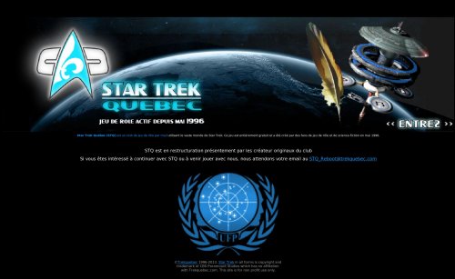 Capture d'�cran du jeu web Star Trek Quebec