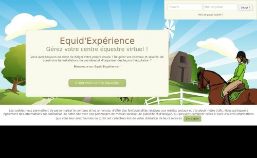 Capture d'�cran du jeu web equid'Exp&eacute;rience