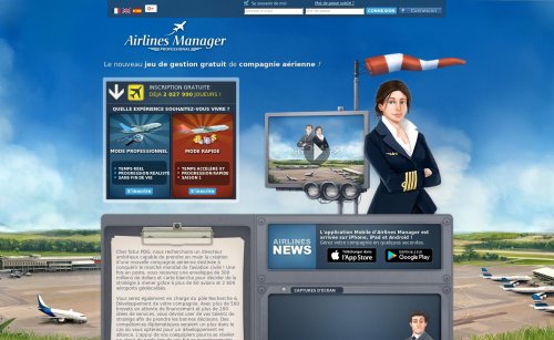 Capture d'�cran du jeu web Airline Manager