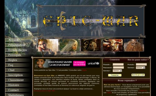 Capture d'�cran du jeu web Epic-War