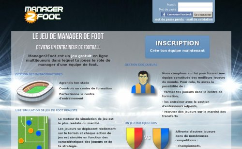 Capture d'�cran du jeu web Manager2Foot, le jeu de foot