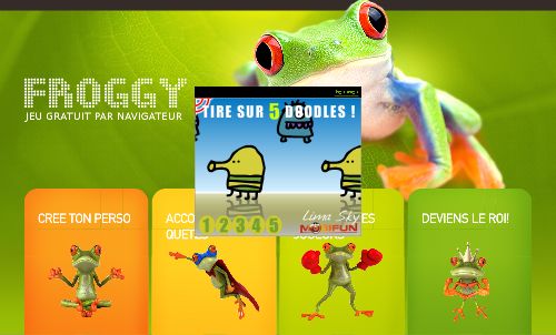 Capture d'�cran du jeu web Froggy