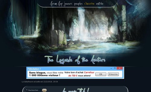 Capture d'�cran du jeu web The Legends of the Avatars