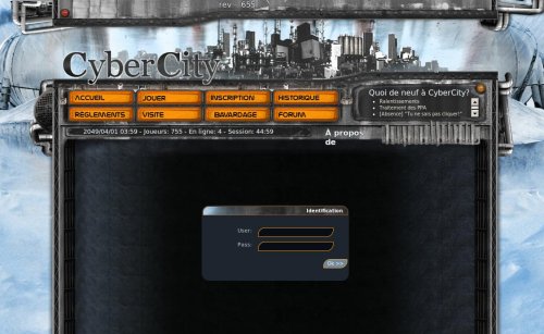 Capture d'�cran du jeu web Cybercity