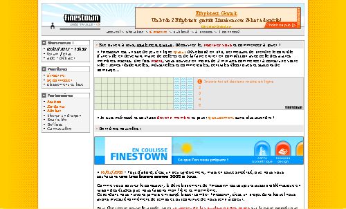 Capture d'�cran du jeu web Finestown
