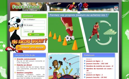 Capture d'�cran du jeu web Foot-Land