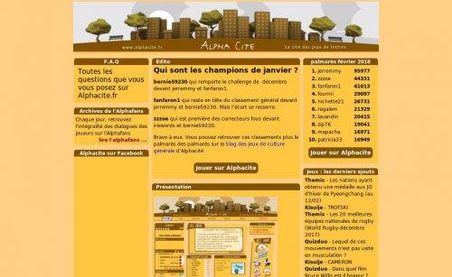 Alphacite, la cité des jeux de lettres en reseau